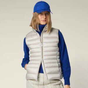 SAVE THE DUCK Lynn Puffer Vest in Rainy Beige: NWOT